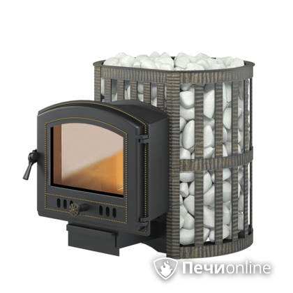 Дровяная банная печь Везувий Легенда Ковка 16 (224) чугун в Ижевске